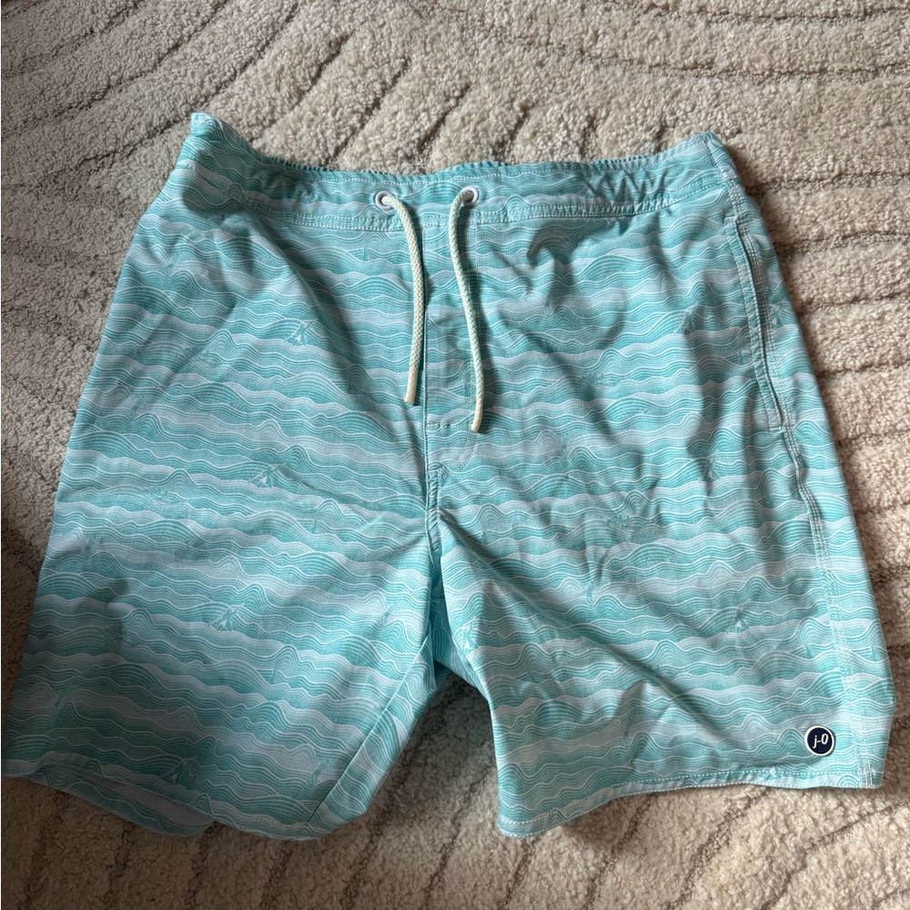 johnnie-O Light Blue Swim Trunks